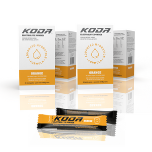 Orange - KODA Electrolyte Powder (20 Stick Pack) - 4 Pack