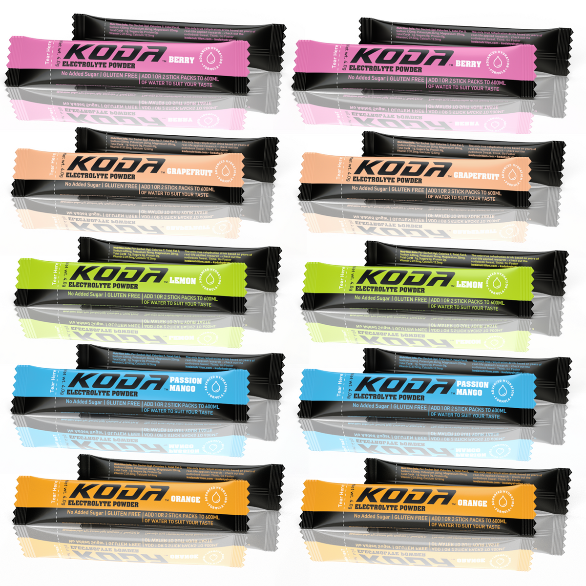 KODA ELECTROLYTE POWDER MIXED PACK (50 STICK PACK)